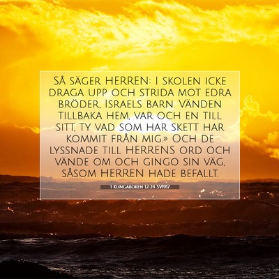 1 Kungaboken 12:24 Bibelvers Förklarad