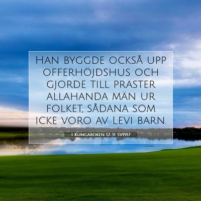 1 Kungaboken 12:31 Bibelvers Förklarad