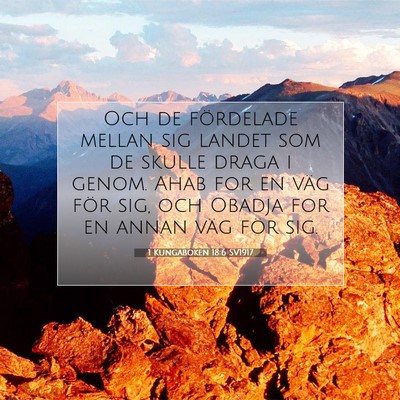 1 Kungaboken 18:6 Bibelvers Förklarad