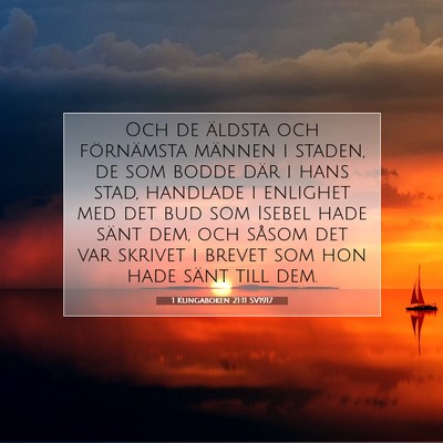 1 Kungaboken 21:11 Bibelvers Förklarad