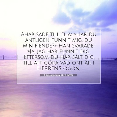 1 Kungaboken 21:20 Bibelvers Förklarad