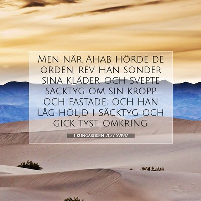 1 Kungaboken 21:27 Bibelvers Förklarad