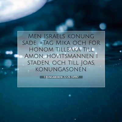 1 Kungaboken 22:26 Bibelvers Förklarad