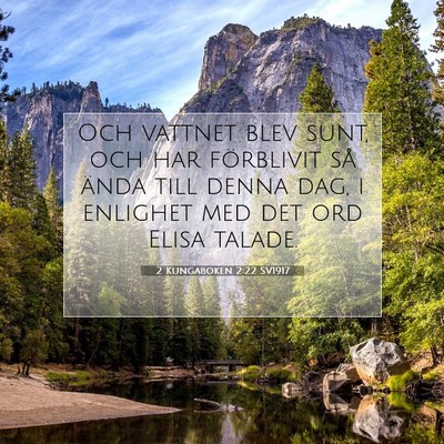 2 Kungaboken 2:22 Bibelvers Förklarad