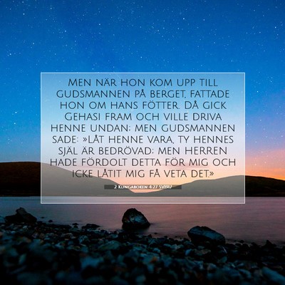 2 Kungaboken 4:27 SV1917 Bild av bibelvers
