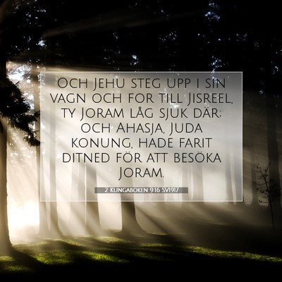 2 Kungaboken 9:16 SV1917 Bild av bibelvers