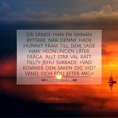 2 Kungaboken 9:19 SV1917 Bild av bibelvers