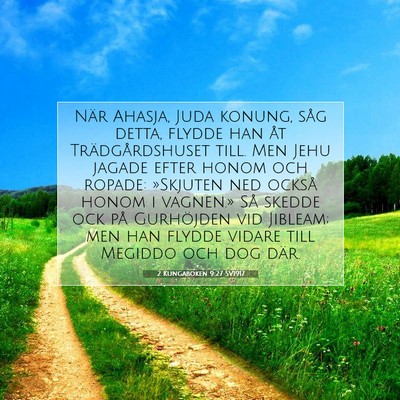 2 Kungaboken 9:27 SV1917 Bild av bibelvers