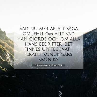 2 Kungaboken 10:34 Bibelvers Förklarad