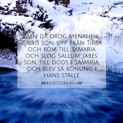 2 Kungaboken 15:14 Bibelvers Förklarad