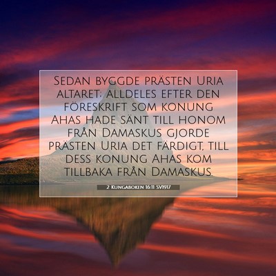 2 Kungaboken 16:11 Bibelvers Förklarad