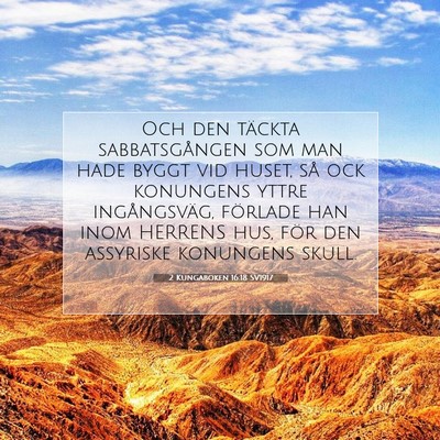 2 Kungaboken 16:18 Bibelvers Förklarad
