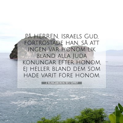 2 Kungaboken 18:5 Bibelvers Förklarad