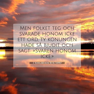 2 Kungaboken 18:36 Bibelvers Förklarad