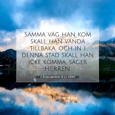 2 Kungaboken 19:33 Bibelvers Förklarad