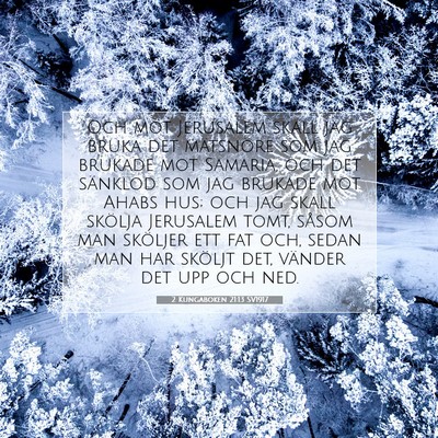 2 Kungaboken 21:13 SV1917 Bild av bibelvers