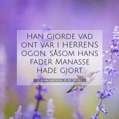 2 Kungaboken 21:20 SV1917 Bild av bibelvers