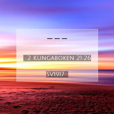 2 Kungaboken 21:26 Bibelvers Förklarad