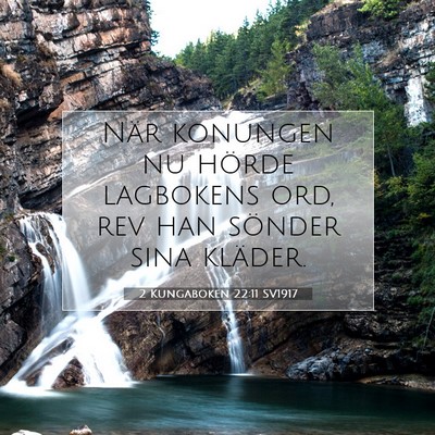 2 Kungaboken 22:11 SV1917 Bild av bibelvers