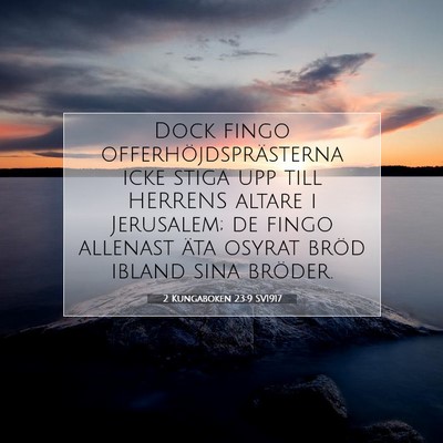 2 Kungaboken 23:9 Bibelvers Förklarad