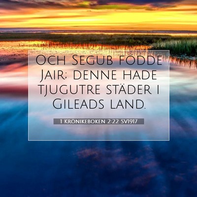 1 Krönikeboken 2:22 Bibelvers Förklarad