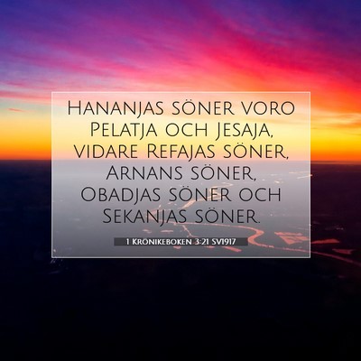 1 Krönikeboken 3:21 Bibelvers Förklarad