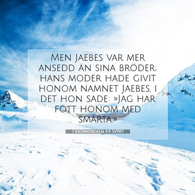 1 Krönikeboken 4:9 Bibelvers Förklarad