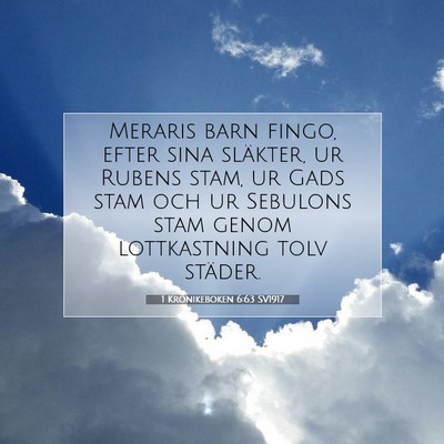 1 Krönikeboken 6:63 SV1917 Bild av bibelvers