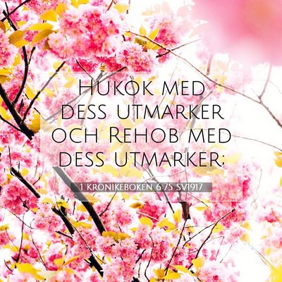 1 Krönikeboken 6:75 SV1917 Bild av bibelvers