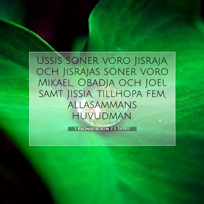 1 Krönikeboken 7:3 Bibelvers Förklarad