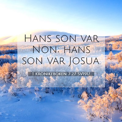 1 Krönikeboken 7:27 Bibelvers Förklarad