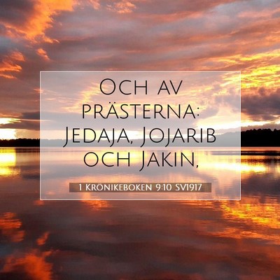 1 Krönikeboken 9:10 Bibelvers Förklarad