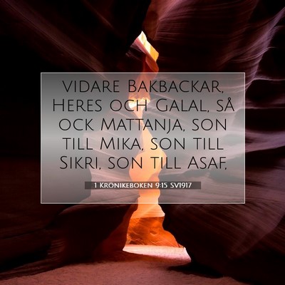 1 Krönikeboken 9:15 Bibelvers Förklarad