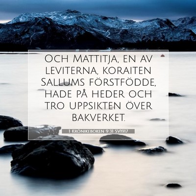 1 Krönikeboken 9:31 Bibelvers Förklarad