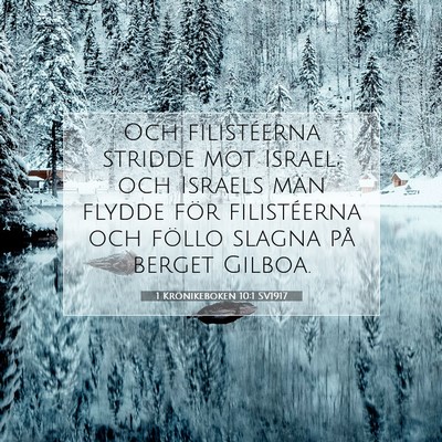 1 Krönikeboken 10:1 SV1917 Bild av bibelvers