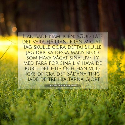 1 Krönikeboken 11:19 Bibelvers Förklarad