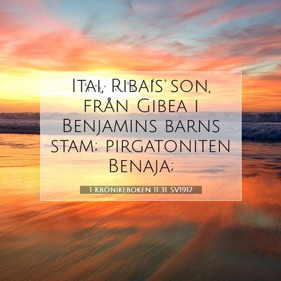 1 Krönikeboken 11:31 Bibelvers Förklarad