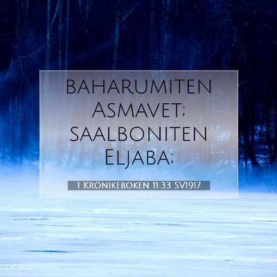 1 Krönikeboken 11:33 Bibelvers Förklarad
