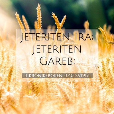 1 Krönikeboken 11:40 Bibelvers Förklarad