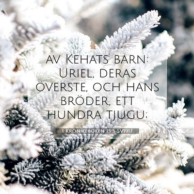 1 Krönikeboken 15:5 SV1917 Bild av bibelvers