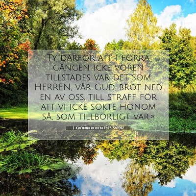 1 Krönikeboken 15:13 SV1917 Bild av bibelvers