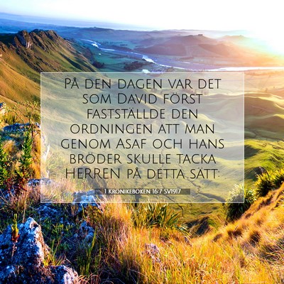 1 Krönikeboken 16:7 SV1917 Bild av bibelvers