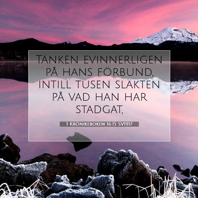1 Krönikeboken 16:15 SV1917 Bild av bibelvers