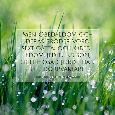 1 Krönikeboken 16:38 Bibelvers Förklarad