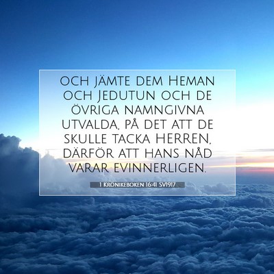 1 Krönikeboken 16:41 SV1917 Bild av bibelvers