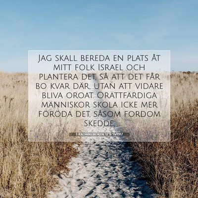 1 Krönikeboken 17:9 SV1917 Bild av bibelvers