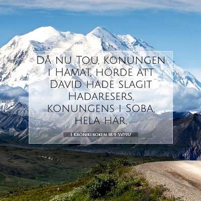 1 Krönikeboken 18:9 Bibelvers Förklarad