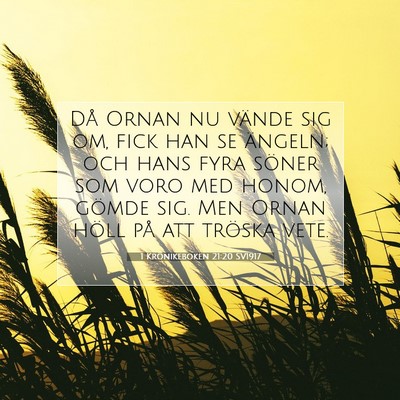1 Krönikeboken 21:20 Bibelvers Förklarad