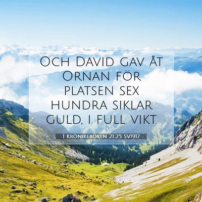 1 Krönikeboken 21:25 Bibelvers Förklarad