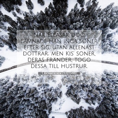 1 Krönikeboken 23:22 Bibelvers Förklarad